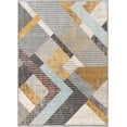 thumbnail image 2 of Sydney Jacey Grey Modern Geometric Distressed 7'10" x 9'10" Area Rug, 2 of 6
