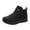 Black, variant on Women's Soft Plush Winter Snow Boots Warm Platform Lug Sole Side Zipper Lightweight Hiking Boots for Cold Weather Outdoor Outfits