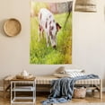 thumbnail image 2 of Farm Animal Tapestry, Photo of Lovely Little Baby Pig with Spots Walking on Grass Blurred Backdrop, Wall Hanging for Bedroom Living Room Dorm Decor, 60"W X 80"L, Multicolor, by Ambesonne, 2 of 5