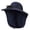 Dark Blue, variant on Unisex Sun Hats UV Protection Wide Brim Western Cowboy Bucket Hat with Adjustable Rope for Camping Hiking Black