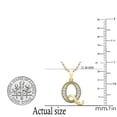 thumbnail image 5 of Dazzlingrock Collection 0.10 Carat (ctw) Round Diamond Fancy Letter 'Q' Initial Pendant 1/10 CT, 10K Yellow Gold, 5 of 6