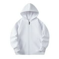 thumbnail image 1 of MIASHUI Sweat à Capuche Élégant pour Filles, Manches Longues, Fermeture Éclair, Doux et Confortable avec Poche pour Tenue Décontractée, 1 of 7