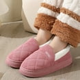 thumbnail image 2 of Women's Men's Fuzzy Memory Foam Slippers Closed Back Cordurory Bedroom House Shoes Winter Warm Indoor Ourdoor Slip on Booties, 2 of 8