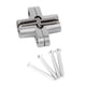 thumbnail image 3 of Bisagras Ocultas Cruzadas Invisibles Para Puerta Plegable De Aleación De Zinc De 180 Grados 43,7 Mm/60,4 Mm/68,8 Mm/94 Mm, Menos Ruido, Conveniente De Usar Con Orificios, 3 of 7