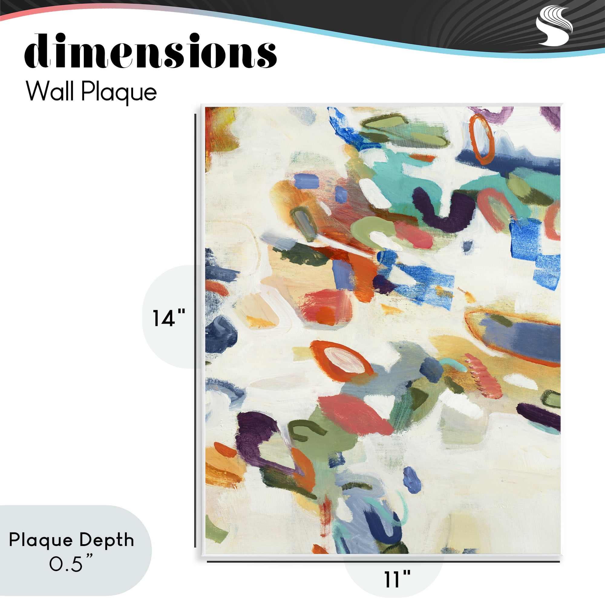 Stupell Industries Multihued Expressive Abstract Wall Plaque Art, design by Lisa Ridgers
