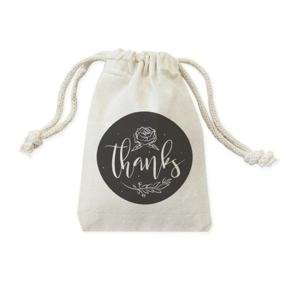 Thanks Wedding Favor Bags, 6-Pack