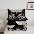 thumbnail image 5 of Homewish Cute Funny Skull Twin Comforter Sets,Dreamy Butterfly Floral Bedding Set,Halloween Duvet,Black Reversible,2-Piece,1 Comforter and 1 Pillowcase, 5 of 7