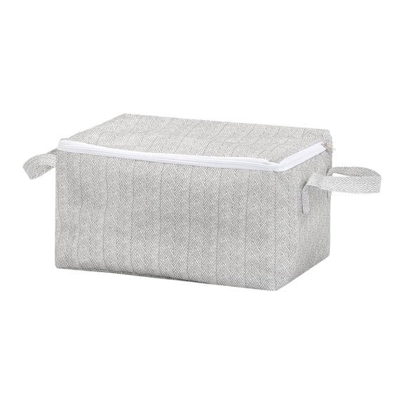 REGALWOVEN 1 Pcs Foldable Storage Bags, Moving Bags, Clothes Storage for Organizing Bedroom, Closet Organizers and Storage with Handles Gray 14*10*8in