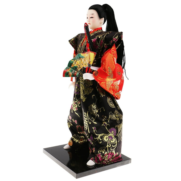 Japanese Samurai Doll Kimono Figurine Toy for Home and