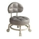 thumbnail image 5 of Taburete rodante redondo bajo con polea, asiento rodante, taburete corto con respaldo para gris oscuro, 5 of 9