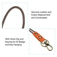 thumbnail image 4 of Uxcell 19 Inch Leather Lanyard Leather Rope Wristlet Bracelet Keychain Wrist Strap Orange 2 Pack, 4 of 5