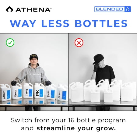 Athena Grow A&B (1 Gallon) - 2 Part Vegetative Hydroponic Nutrient - Balanced Formula for Vigorous Plant Growth