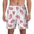 thumbnail image 3 of Uemuo Watermelon Pattern Mens Swim Trunks Quick Dry Board Shorts with Mesh Lining, Stretch Beach Shorts Quick Dry No-Chafing Board Shorts-XX-Large, 3 of 9