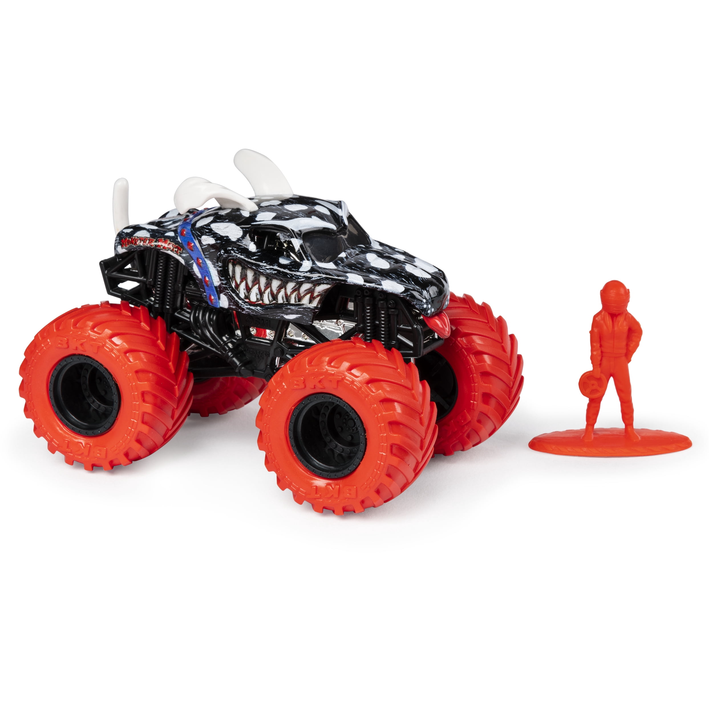 Monster Jam, Official Monster Mutt Dalmatian Truck, Die-Cast Vehicle, Inverse Trucks Series, 1:64 Scale