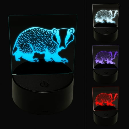 

Curious Badger LED Night Light Sign 3D Illusion Desk Nightstand Lamp