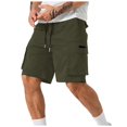 thumbnail image 6 of NOLDARES Mens Cargo Sweat Shorts Casual Drawstring Elastic Waist Athletic Workout Gym Jogger Shorts Summer Sport Short Pockets(AG,3XL), 6 of 8
