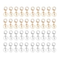thumbnail image 1 of 40 Piezas Mosquetones Clips Gancho con Cadena Llavero Plata Oro, 1 of 9