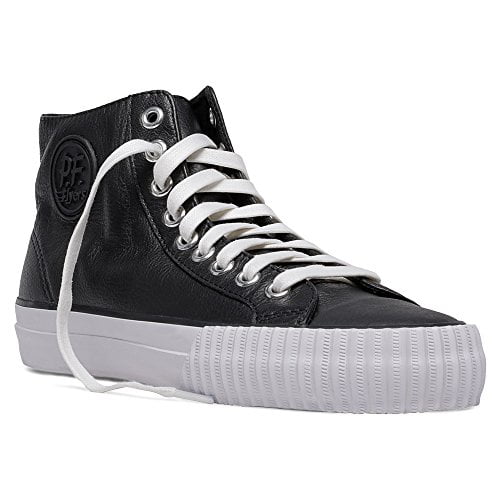 black leather pf flyers