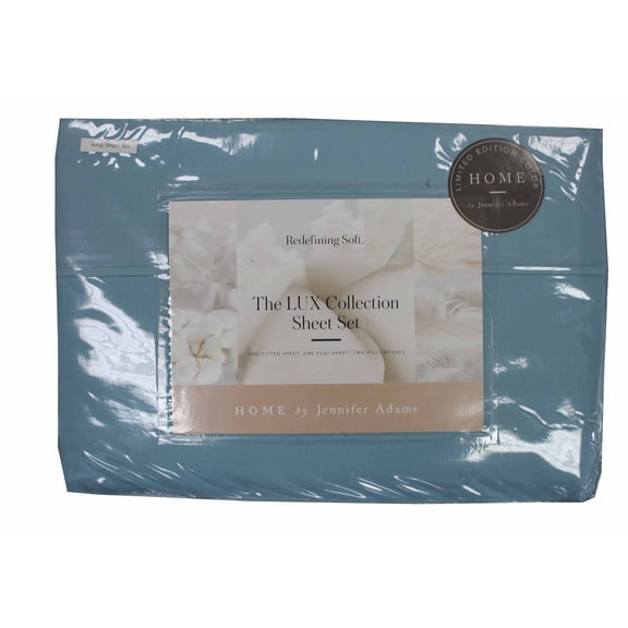 Jennifer Adams Home Lux Collection King Sheet Set 4 Pieces Cameo Blue