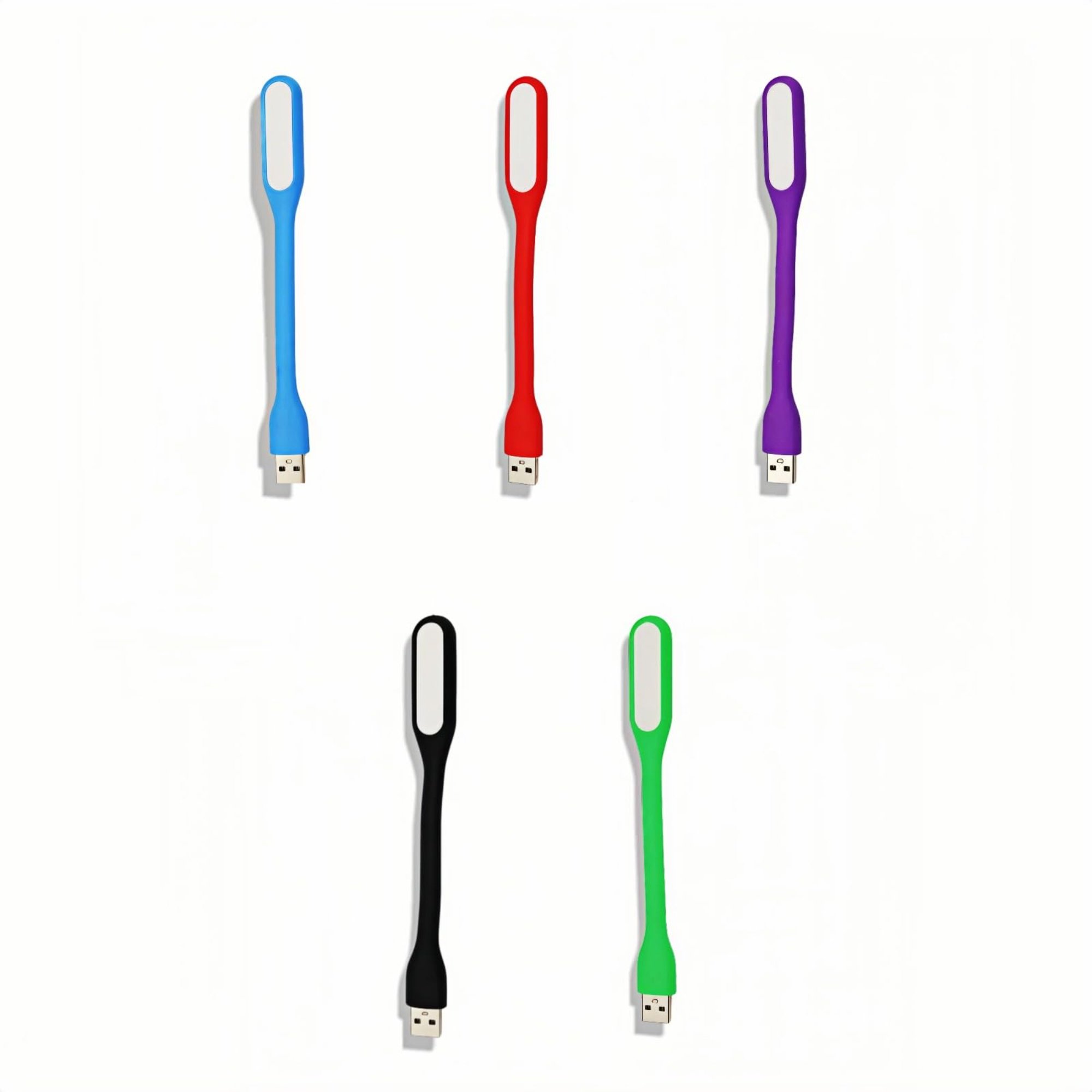 USB LED Light Lamp for Power Bank (5 PCS) Portable Eye Care Mini Night Light with Flexible Arm USB Gooseneck Reading Lamps Book Light Compatible for Desktop Notebook Laptop (5 colors)