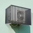 thumbnail image 4 of 3-Panel AC Fence, 39.37x19.68x27.55in Dark Grey Aluminum Alloy, Welded Weather-Resistant Frame, Spaced Slat Ventilation, Child/Pet Safety Barrier, for Decks/Patios/Backyards, 4 of 19