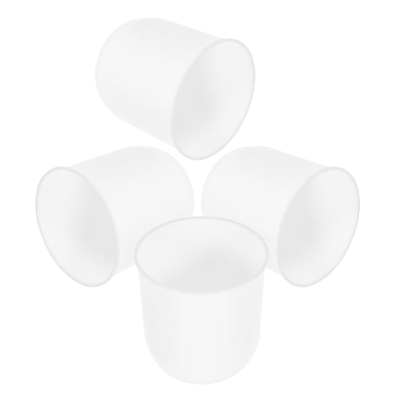 4Pcs Round Toilet Brush Holder Cleaning Brush Cup Rack Bathroom Supplies White