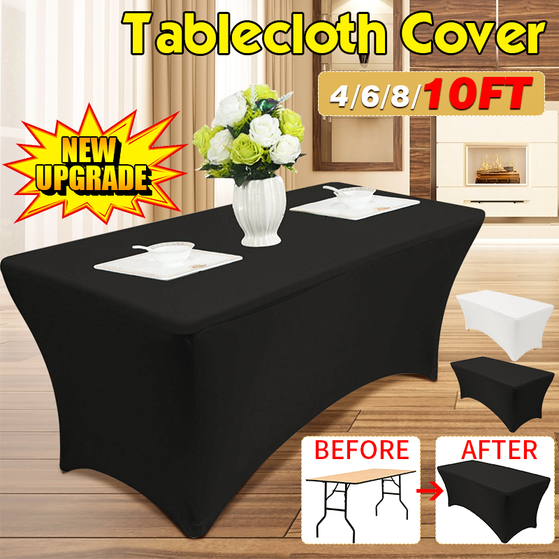 8FT Spandex Stretch Tablecloths Wedding Tablecloth Rectangle Event