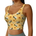 thumbnail image 2 of Fotbe Bee Wasp Sujetador Deportivo Largo sin Aros para Mujer con Almohadillas y Soporte Medio, Transpirable y Absorbente, Camiseta Tipo Chaleco o Tank Top-Medium, 2 of 8
