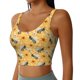 thumbnail image 2 of Fotbe Bee Wasp Sujetador Deportivo Largo sin Aros para Mujer con Almohadillas y Soporte Medio, Transpirable y Absorbente, Camiseta Tipo Chaleco o Tank Top-Small, 2 of 8