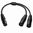 thumbnail image 1 of XLR Female to Dual XLR Male, Y-Type Splitter Audio Microphone Cable, 1 of 3