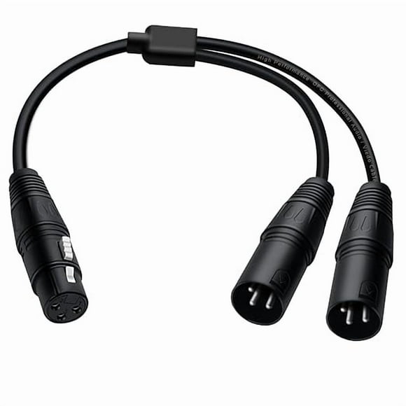XLR Female to Dual XLR Male, Y-Type Splitter Audio Microphone Cable