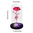 thumbnail image 3 of Gold Foil Rose in Glass Dome with LED Lights - Elegant Gift for Valentine's Day, Birthdays, and Anniversaries, Luxurious Home Decor Pink, 3 of 6