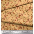 thumbnail image 2 of Soimoi Orange Cotton Cambric Fabric Cherries Fruits Printed Craft Fabric by the Yard 42 Inch Wide, 2 of 3