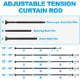 thumbnail image 5 of TITGIPE No Drill Telescopic Shower Curtain Rod 32-68" Adjustable Spring Tension Rod with Anti-Skid Design Rust-Resistant Stainless Steel for Bathroom, 5 of 8