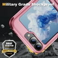 thumbnail image 5 of Dteck for Samsung Galaxy Z Flip 6 Case with Hinge Protection, Full Body Military Drop Shockproof Rugged Case with Screen Protector for Samsung Galaxy Z Flip6 with Kickstand, Rose, 5 of 8
