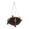 thumbnail image 1 of Juguete Del Columpio Del Pájaro Del De Natural Con Belces, Juguete Derecho De La Perca Del Oscilación Del Pájaro Para El Juguete De Zulema columpio natural del pájaro del nido del ratán, 1 of 8