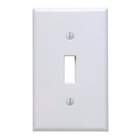 Leviton 88001 White Single Gang Toggle Light Switch Wall Plate