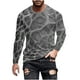 thumbnail image 2 of Blusas y camisas de manga larga con cuello redondo para hombre, blusa informal de manga larga con cuello redondo y estampado., 2 of 5