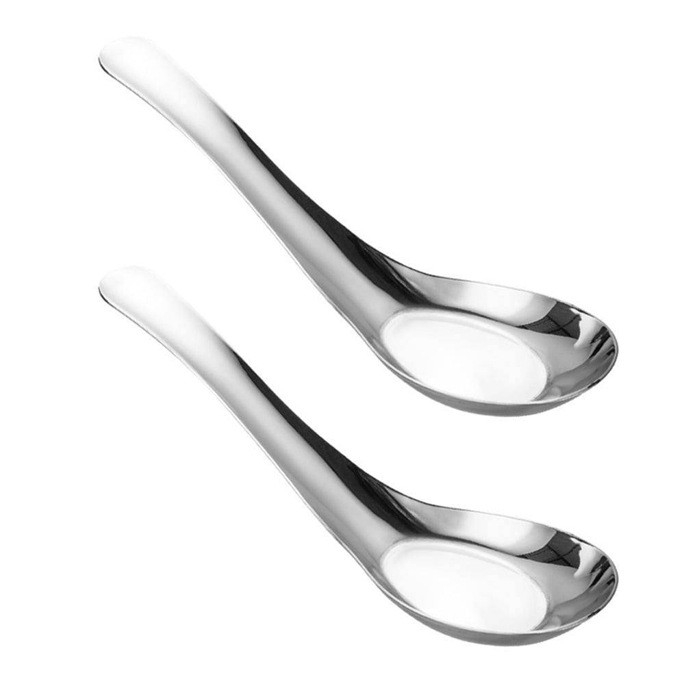 Soup Spoons, Meal Spoon, Flat Soup Spoon, Kitchen Utensils, Stainless