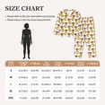 thumbnail image 4 of Salouo Rubber Duck Chicken Bird Pattern Women's Pajamas Set Long Sleeve Button Down Sleepwear Soft Pj Lounge Sets for women 2 Piece Pjs Set with Long Pants-Large, 4 of 7
