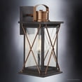 thumbnail image 4 of Luxury Colonial Outdoor Wall Sconce, 16''H x 7.125''W, with Tudor Style Elements, French Country Design, Olde Bronze Finish and Shatterproof Glass, UHP1233, 4 of 6