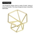 thumbnail image 4 of Unique Bargains Crystal Ball Hexagonal Display Stand,1.3 Inch Diameter ,Metal Ball/Egg Holder, Gold, 4 of 5