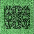 thumbnail image 1 of Ahgly Company Indoor Square Oriental Emerald Green Industrial Area Rugs, 7' Square, 1 of 4