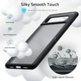 thumbnail image 2 of Designed for Pixel 7 Pro Case, Military Shockproof Protective Translucent Matte Back Anti-Scratch Phone Case Cover for Google Pixel 7 Pro 6.7 inch, Black, 2 of 13