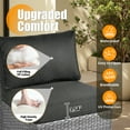 thumbnail image 5 of Toject 10 Pcs Paito Furniture Set, Outdoor Furniture Set with Swivel Chairs and Fire Pit (Black), 5 of 9