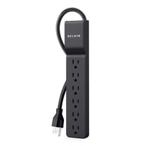 Belkin BE106000-04-BLK 6-Outlet Home/Office Surge Protector 4 ft Cord - Black