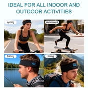Bluetooth Sleep Mask, Wireless Sport Headband Headphones with Built-in Speakers for Side Sleepers
