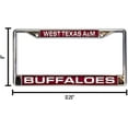thumbnail image 5 of West Texas A&M Buffaloes Chrome Metal Laser Cut License Plate Frame - Set of Two Frames, 5 of 6