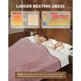 thumbnail image 2 of JoanKaren 84"X90" Electric Heated Blanket Queen,Dual Control Fast Heating Blanket with 10 Heating Level & 1-10 Hour Auto Off,Dusty Pink, 2 of 10