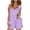 Purple, variant on Womens Pajamas Set 2 Piece Ruffle Pj Soft Tank Top and Shorts Sleepwear Set Bridal Pajama for Women Set
